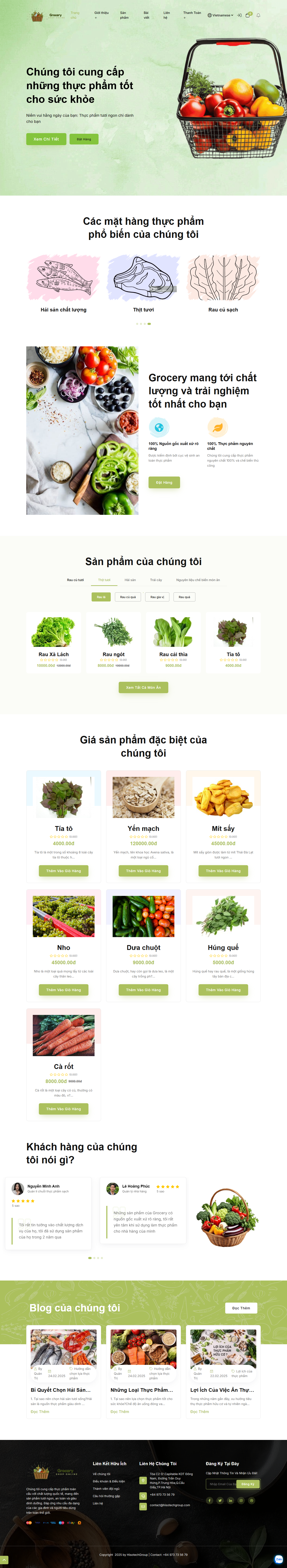 Grocery | Nền tảng mua sắm thực phẩm trực tuyến