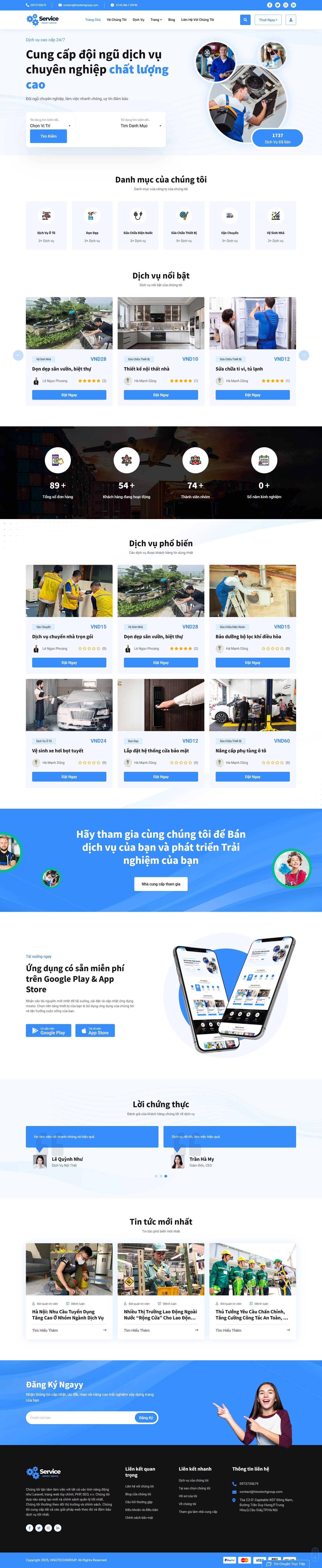 Service | Website for house cleaning services